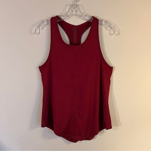 Zyia Burgundy Red “Effortless Tank” Scoop Neck Sleeveless Racerback Size Large - Picture 1 of 8